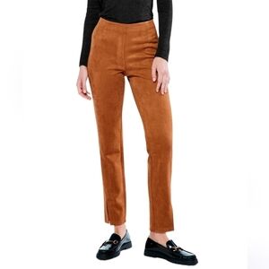 Vtg 90' -𝅺Live A Little Brown Suede 100% Leather Riding Pants size.10